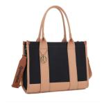 Jessie & James Remington Huntsville Concealed Carry Canvas Lock and Key Book Tote Black/Tan