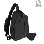 Jessie & James Kyle Minimalist Sling Shoulder Concealed Backpack Black