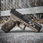 Shark Coast GLOCK 20 Gen 5 M.O.S. Bear Engraved Frame, 10MM, 4.61" Black Optics Ready, 15 Rounds, 3 Magazines