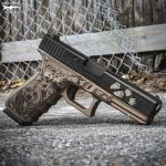 Shark Coast GLOCK 20 Gen 5 M.O.S. Bear Engraved Frame, 10MM, 4.61" Black Optics Ready, 15 Rounds, 3 Magazines