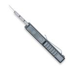 CobraTec Knives  Utility  OTF 3.38 Gray Aluminum Handle