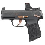 Sig Sauer 365-380-ROSE-MS-RS P365 Rose Kit Micro Compact 380 ACP 10+1 3.10" Black Nitron Stainless Steel Serrated w/Optic Slide, Black Nitron w/Rose A