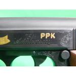 USED WALTHER VAH38075 PPK 75TH ANNIVERSARY PPK 3.25" W/ HARD CASE, DISPLAY CASE, AND (2)6RD MAGS