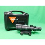 USED TRIJICON ACOG (TA11F-G) 3.5X GREEN CHEVRON W/CASE LNIB
