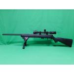 USED SAVAGE MODEL 93 .22 WIN MAG 20.5" BLUED BOLT ACTION RIFLE. W/SCOPE & 1 MAG. VERY GOOD CONDITION. 98%
