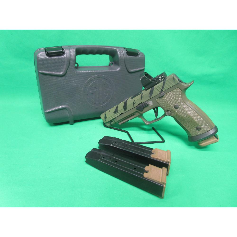 USED SIG SAUER P320 X-FIVE 9MM 5" W/ CASE, DELTA POINT PRO, & (3) 21RD MAGS