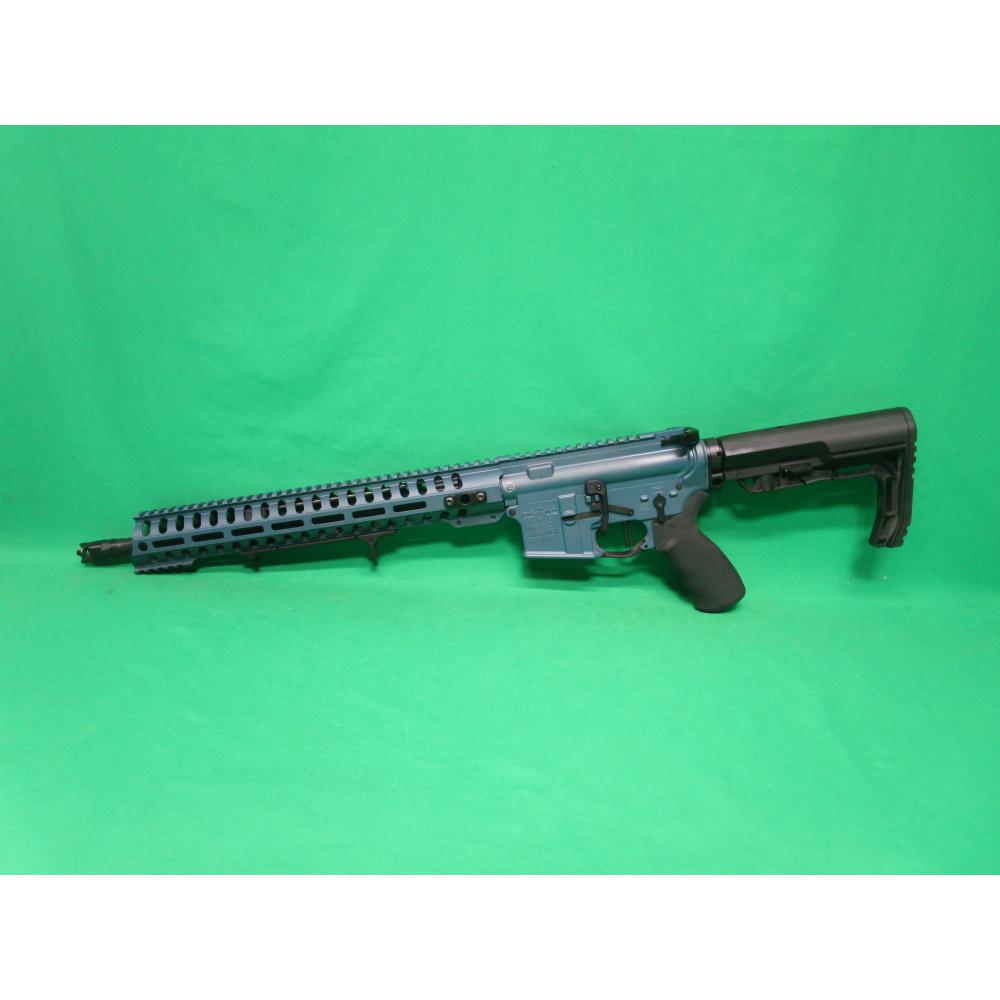 USED POF P-15 5.56MM 16" AR15. COBALT BLUE DIRECT IMPINGMENT. NO MAG OR SIGHTS. VERY CLEAN 98%