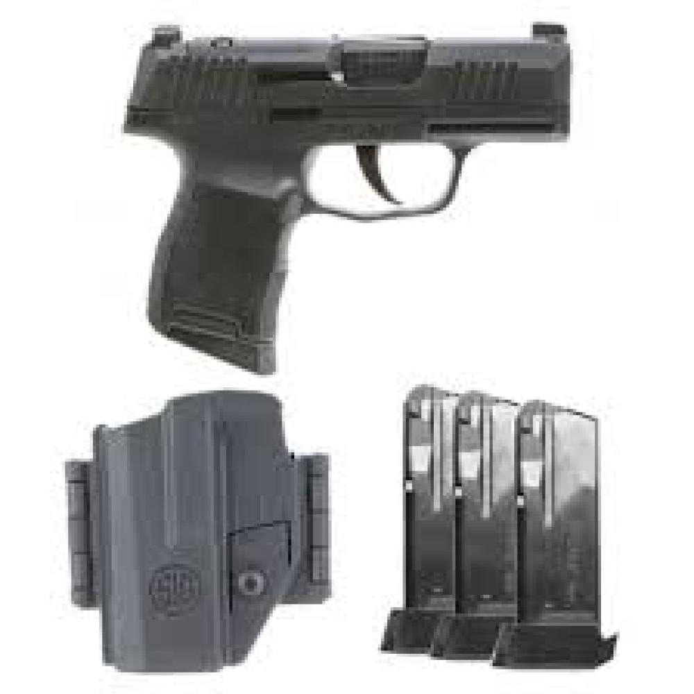 Sig Sauer 365-9-BXR3P-TACPAC P365 BXR Micro-Compact 9mm TacPac 3-12rd Mag NMS