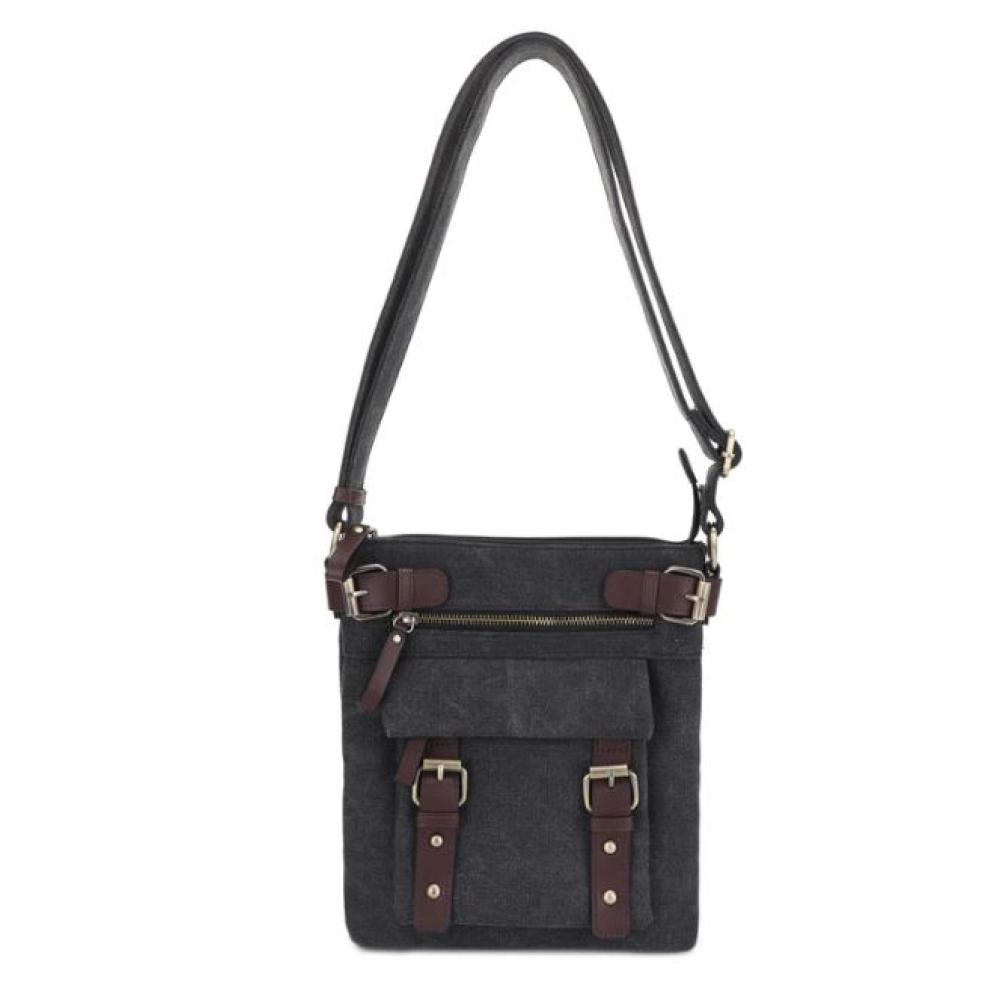 Jessie & JamesBailey Concealed Carry Canvas Crossbody Black