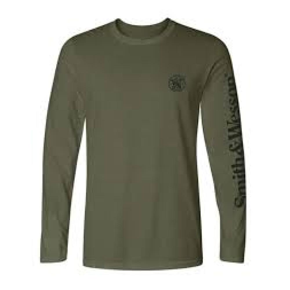 Smith & Wesson Sleeve Logo Long Sleeve T-Shirt Military Green L