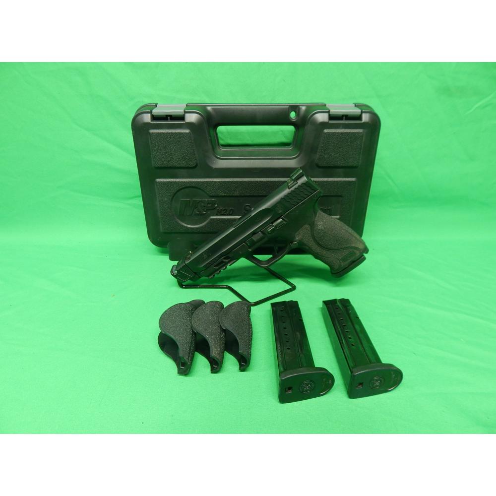 USED SMITH AND WESSON M&P M2.0 9MM PMM COMP SILENCERCO BARREL WOLFF SPRING CASE BACK GRIPS 3 MAGS