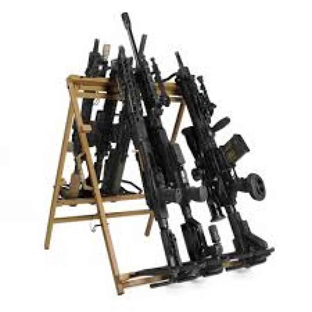 Savior Steel Rifle Rack - 9 SBR Rifle Stand - Tan