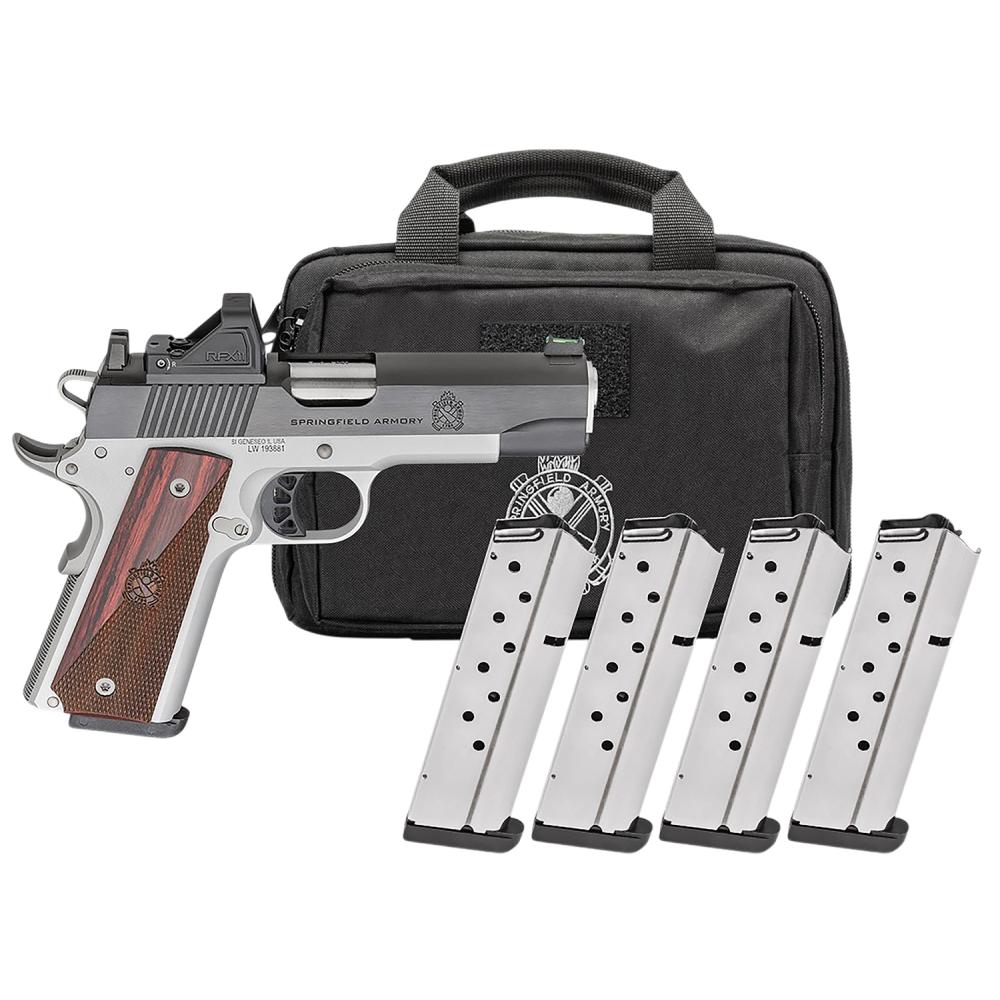 Springfield Armory PX9117LAOS-PAC 1911 Ronin AOS Gear Pac 9mm 9rd 5" Viridian RFX-11 Green Dot