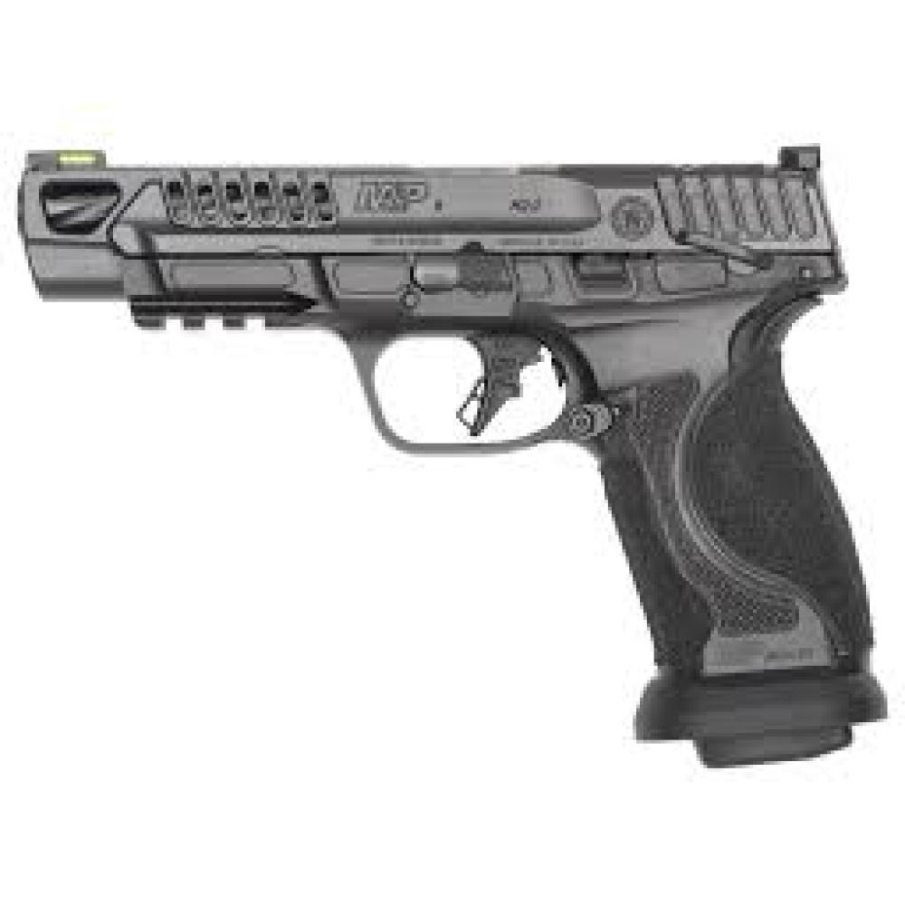 Smith & Wesson 14069 M&P M2.0 Competitor HD 9mm Luger 17+1 5" Overall Black Armornite Stainless Steel Spiral Fluted Barrel, Lightening Cut/Optic Ready