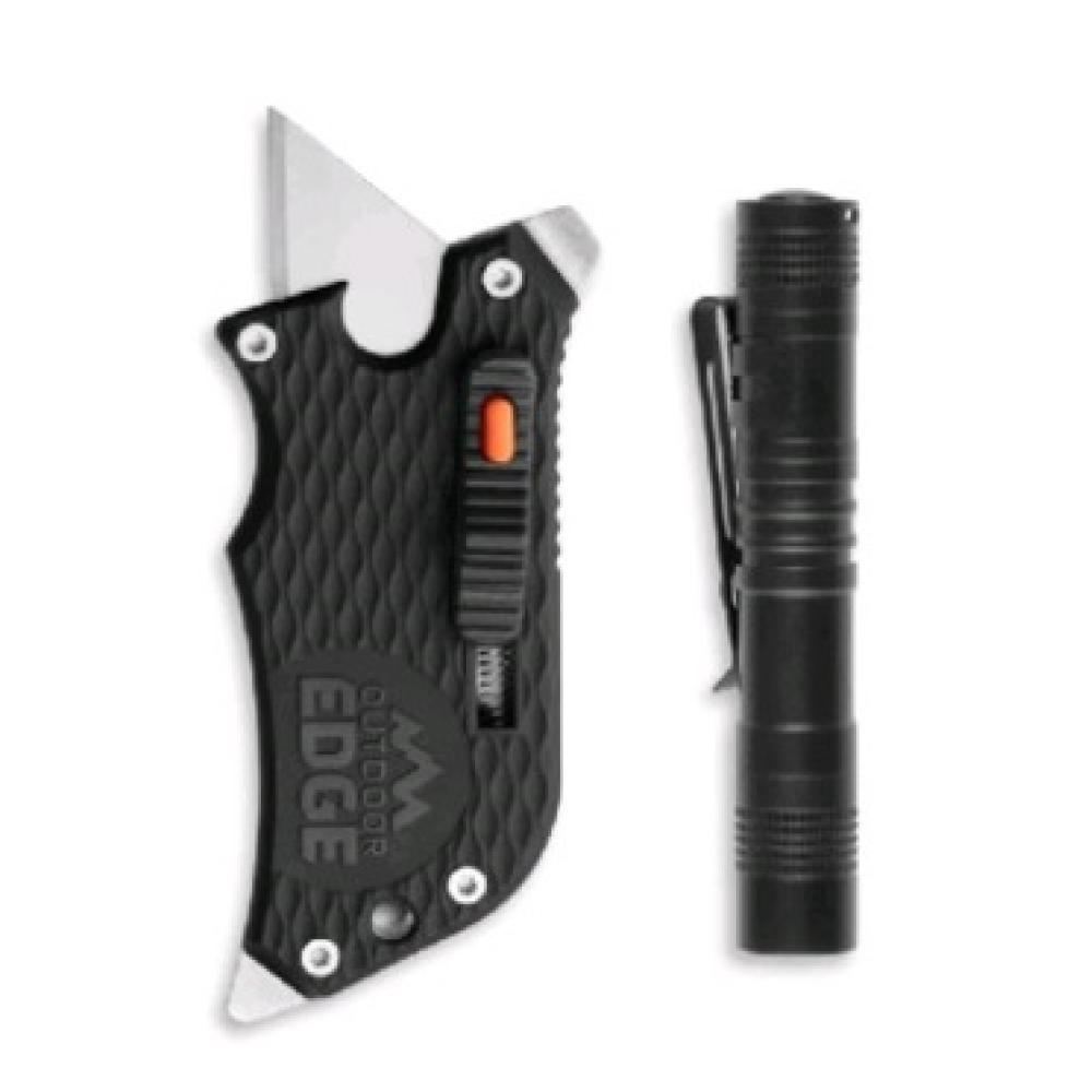 Outdoor Edge Cutlery Slidewinder + Pocket Flashlight PR24SWKFL-C