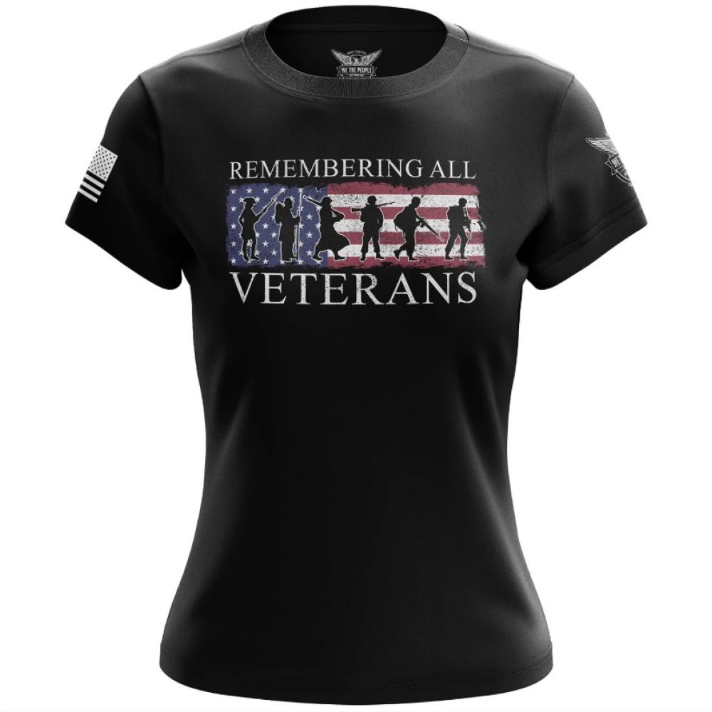 VETERANS REMEMBERED WOMEN'S SHORT SLEEVE SHIRT 2XL