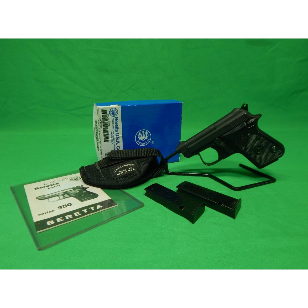 USED BERETTA P095025MF 950BS .25ACP 2.5". IN BOX WITH 3-8RD MAGAZINES. VERY GOOD USED CONDITION. 98%.