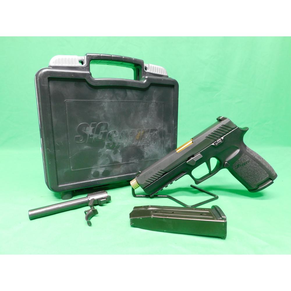 USED SIG SAUER 320F-9-BSS P320 9X19 W/ CASE, (2)17RD MAGS, AND THREADED & ORIGINAL BARREL