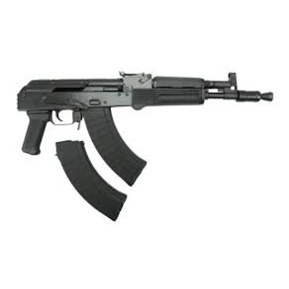 PIONEER ARMS FORGED SERIES MICRO HELLPUP PRO 7.62X39 AK PISTOL PICATINNY QUAD RAIL TRADITIONAL SIDE OPTICS RAIL REAR TRUNNION PICATINNY RAIL BRACE REA