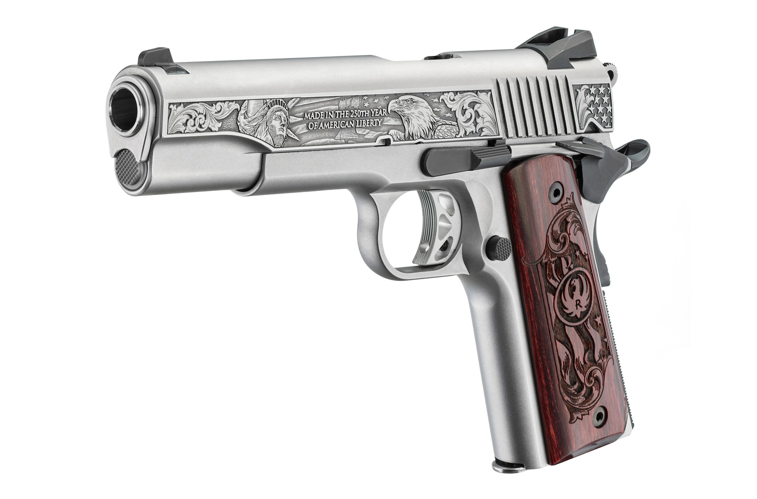 RUGER SR1911 25OTH ANN 45 ACP 5IN BBL 8RD SS W/ 250TH ENGRAVING 16707-img-0