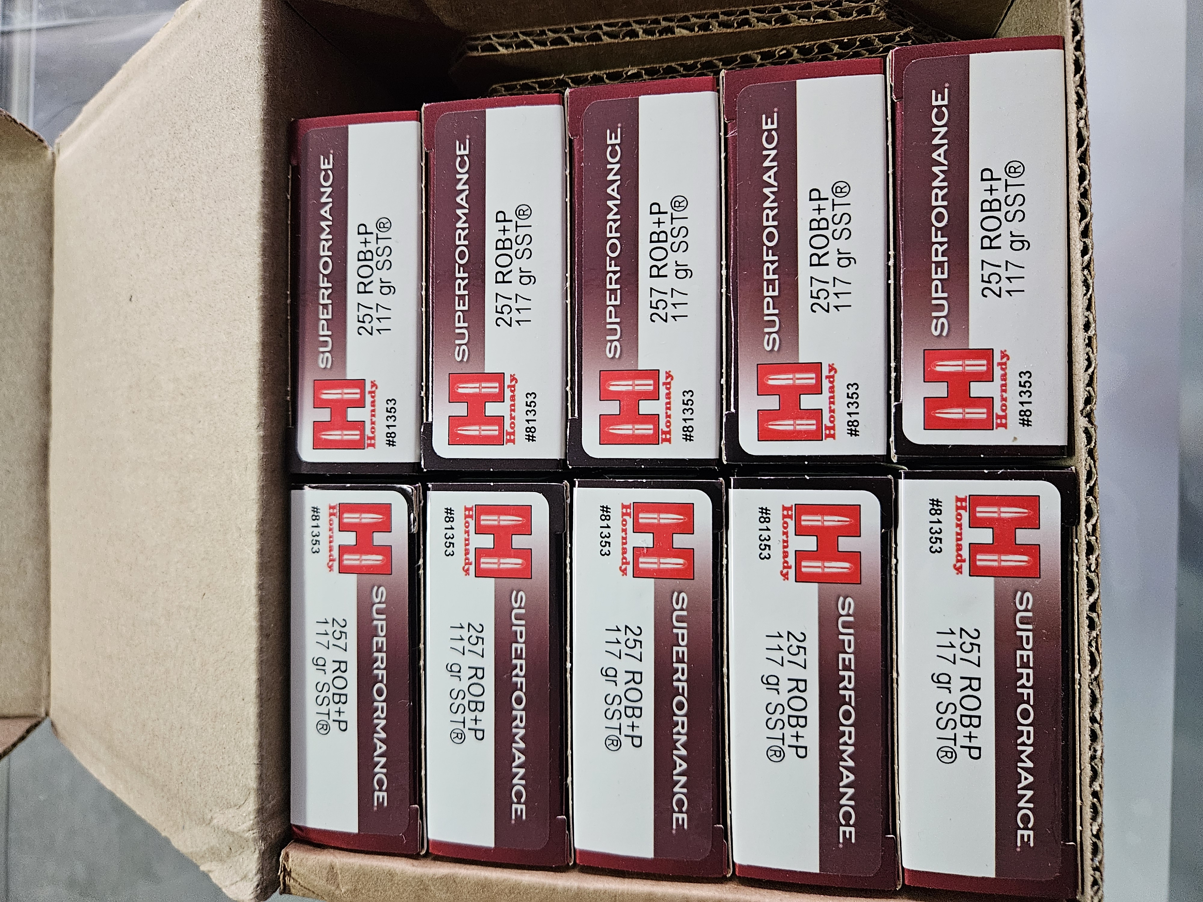 200 rounds (10) 20 round boxes Hornady Superformance 257 Roberts 117 Gr SST-img-0
