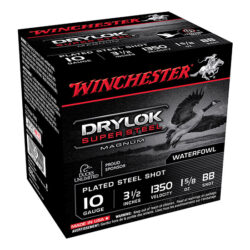Winchester Ammo XSC10BB Drylok Super Steel Magnum 10Gauge 3.50 1 5/8oz BBShot 25 Per Box/10 Case