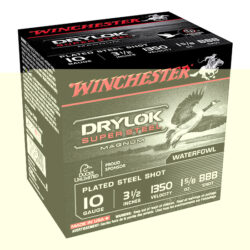 Winchester Ammo XSC10BBB Drylok Super Steel Magnum 10Gauge 3.50 1 5/8oz BBBShot 25 Per Box/10 Case