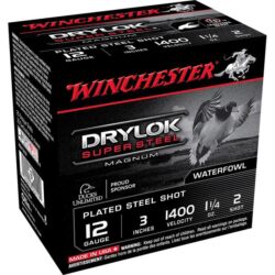 Winchester Ammo XSV1232 Drylok Super Steel Magnum 12Gauge 3 1 1/4oz 2Shot 25 Per Box/10 Case