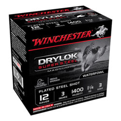 Winchester Ammo XSV1233 Drylok Super Steel Magnum 12Gauge 3 1 1/4oz 3Shot 25 Per Box/10 Case