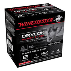 Winchester Ammo XSV1234 Drylok Super Steel Magnum 12Gauge 3 1 1/4oz 4Shot 25 Per Box/10 Case