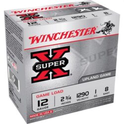 Winchester Ammo XU128 Super X Game Load 12 Gauge 2.75 1oz 8Shot 25 Per Box/10 Case