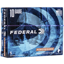 Federal F103FRS Power-Shok Shotshell 10Gauge 3.50 1 3/4oz RifledSlug Shot 5 Per Box/50 Case