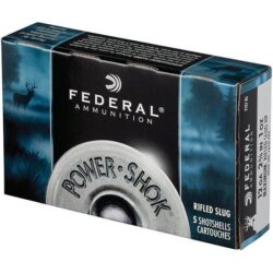 Federal F127RS Power-Shok Shotshell 12Gauge 2.75 1oz RifledSlug Shot 5 Per Box/50 Case