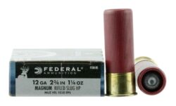 Federal F130RS Power-Shok  12Gauge 2.75 1 1/4oz Rifled SlugShot 5 Per Box/50 Case