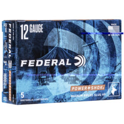 Federal F131RS Power-Shok Shotshell 12Gauge 3 1 1/4oz RifledSlug Shot 5 Per Box/50 Case