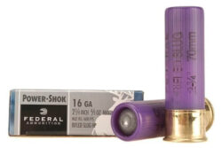 Federal F164RS Power-Shok Shotshell 16Gauge 2.75 7/8oz RifledSlug Shot 5 Per Box/50 Case