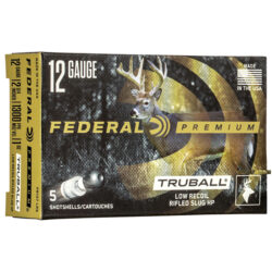 Federal PB127LRS Premium Vital-Shok TruBall 12Gauge 2.75 1oz RifledSlug Shot 5 Per Box/50 Case