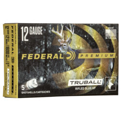 Federal PB127RS Premium Vital-Shok TruBall 12Gauge 2.75 1oz RifledSlug Shot 5 Per Box/50 Case