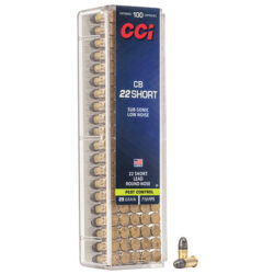 CCI 0026 Specialty CB Pest Control 22Short 29gr Lead Round Nose 100 Per Box/50 Case
