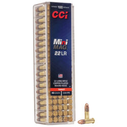 CCI 0030 Mini-Mag High Velocity 22LR 40gr Copper Plated Round Nose 100 Per Box/50 Case
