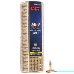 CCI 0031 Mini-Mag High Velocity 22LR 36gr Copper Plated Hollow Point 100 Per Box/50 Case