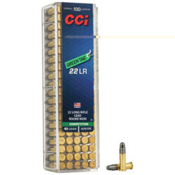 CCI 0033 Green Tag Competition 22LR 40gr Lead Round Nose 100 Per Box/50 Case