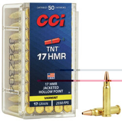CCI 0053 TNT  17HMR 17gr Jacketeded Hollow Point 50 Per Box/40 Case
