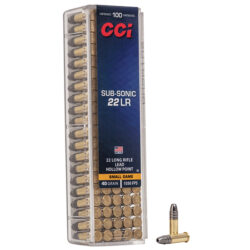 CCI 0056 Subsonic Small Game 22LR 40gr Lead Hollow Point 100 Per Box/50 Case
