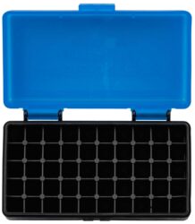Berry's 53852 Ammo Box  9mm/380ACP Blue/Black Polypropylene 50rd