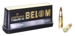 BELOM Ammo BELOM762 Tactical  7.62x39mm 123gr Full Metal Jacket 20 Per Box/24 Case
