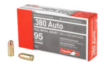 Aguila 1E802110 Target & Range Handgun 380ACP 95gr Full Metal Jacket 50 Per Box/20 Case