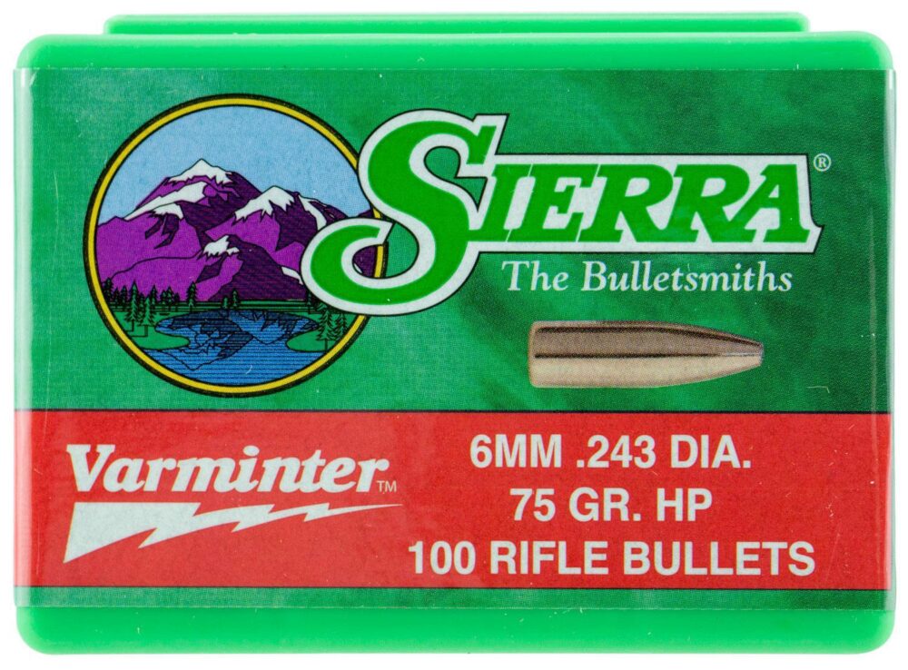 Sierra 1510 Varminter  6mm 75gr Hollow Point 100/Box