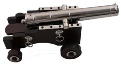 Traditions KCN8041 Old Ironsides Mini Cannon 50 Cal 9 Silver Barrel Breech Action