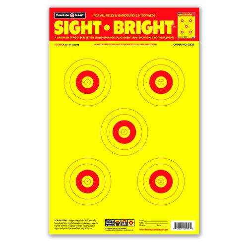 SIGHT-BRIGHT 12.5"x19" Paper Bullseye Shooting Targets